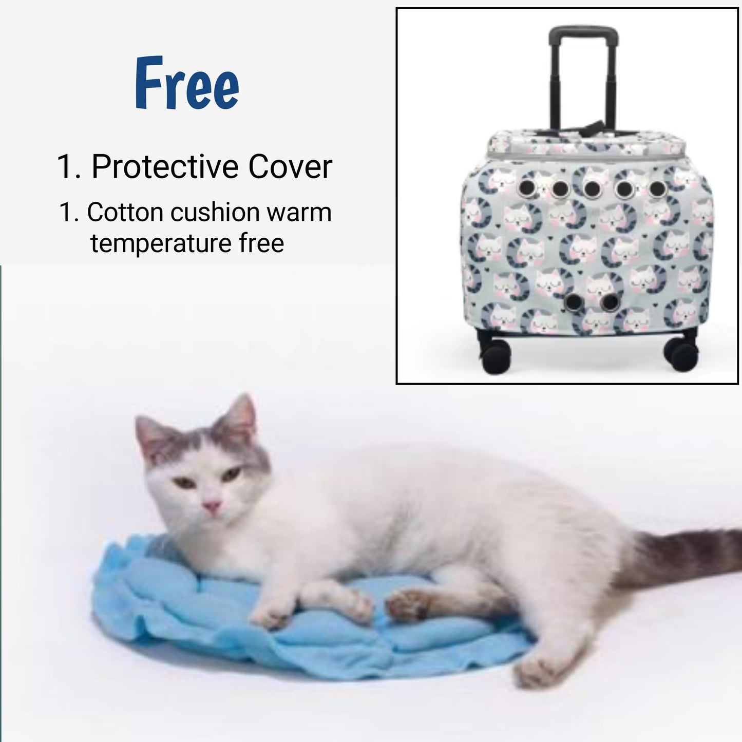 SweetPetStory® Transparent Pet Travel Trolley