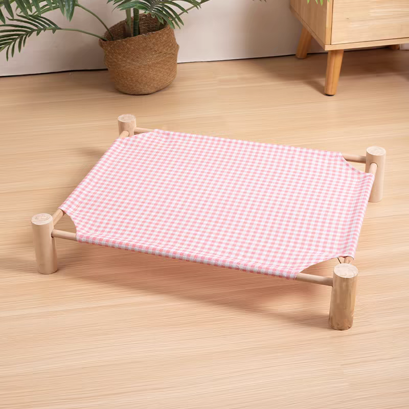 Wooden Cat Camp Bed for summer