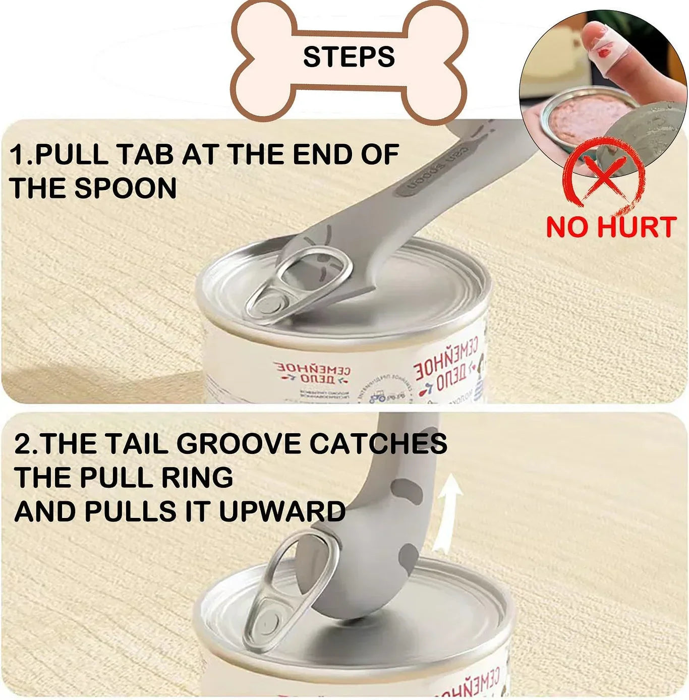 Pet Food Can Lid& Can Opener,Cat Food Spoon for Wet Food