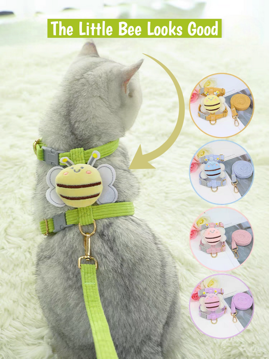 Bee Shape Cat Harness Traction Rope