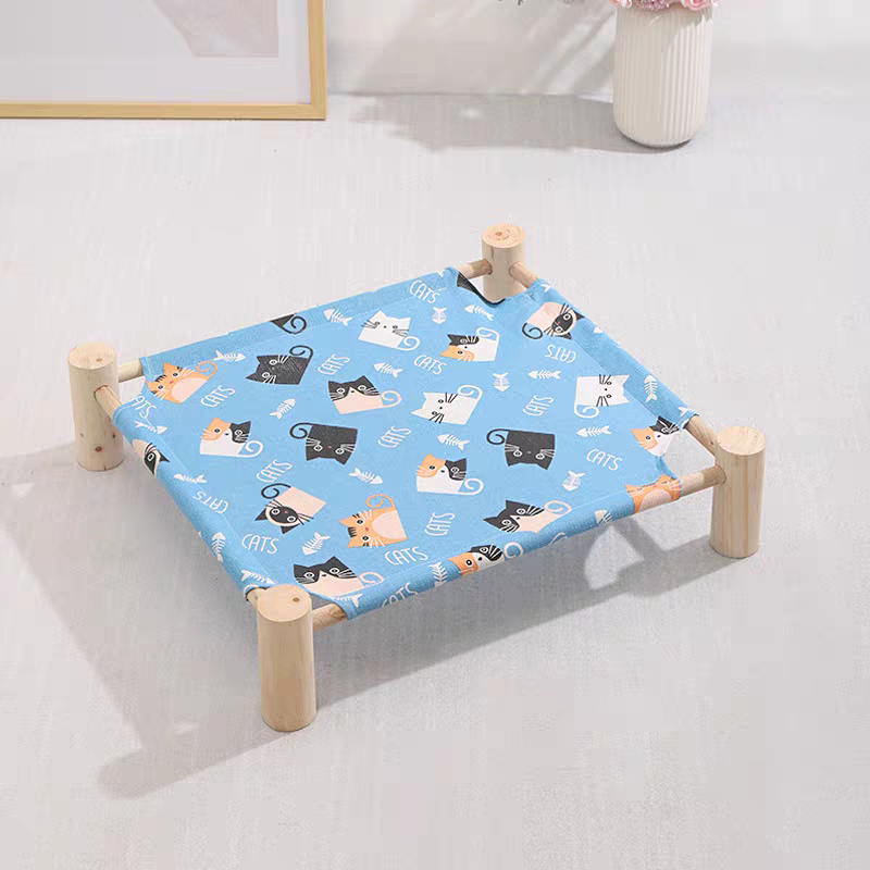 Wooden dog Camp Bed for summer