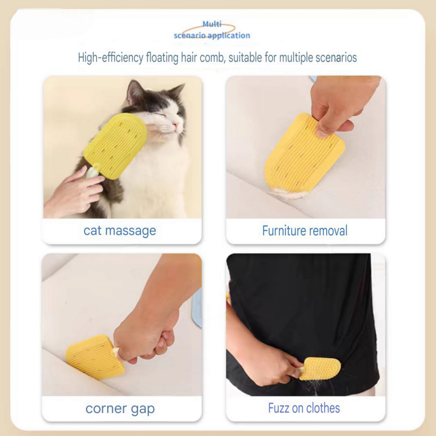 Multifunctional pet ice cream massage comb